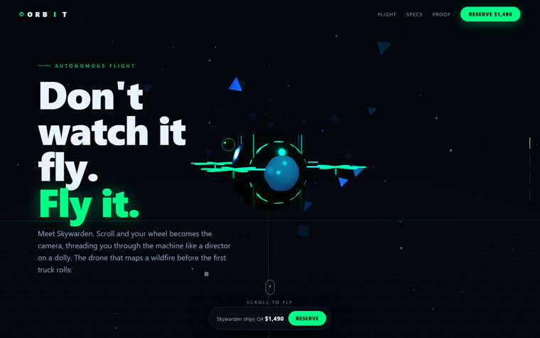 Orbit scroll camera
